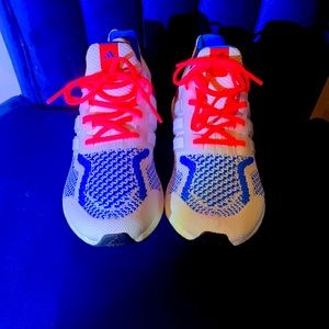 Adidas Ultra Boost 5.0 DNA Cloud White Bright Blue Turbo with Pink